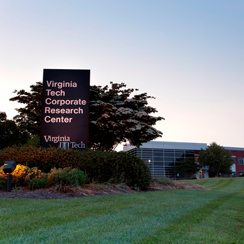 VA Tech Corporate Research Center sign